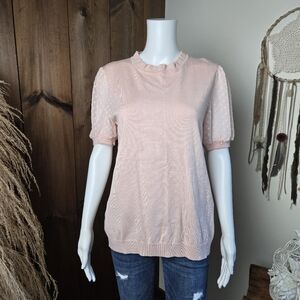 Adrianna Papell Pink Crew Neck Sweater